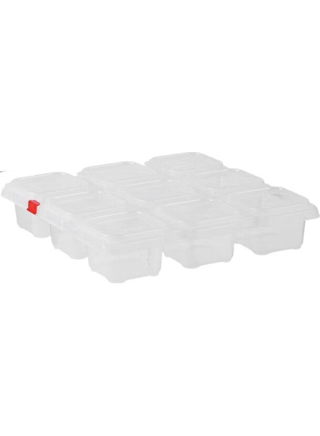 Baijie Food Sample Storage Box, Kindergarten School Hotel Fresh-Keeping Material Sampling Box, 9 Compartments Integrated (With Labels) - Image 1