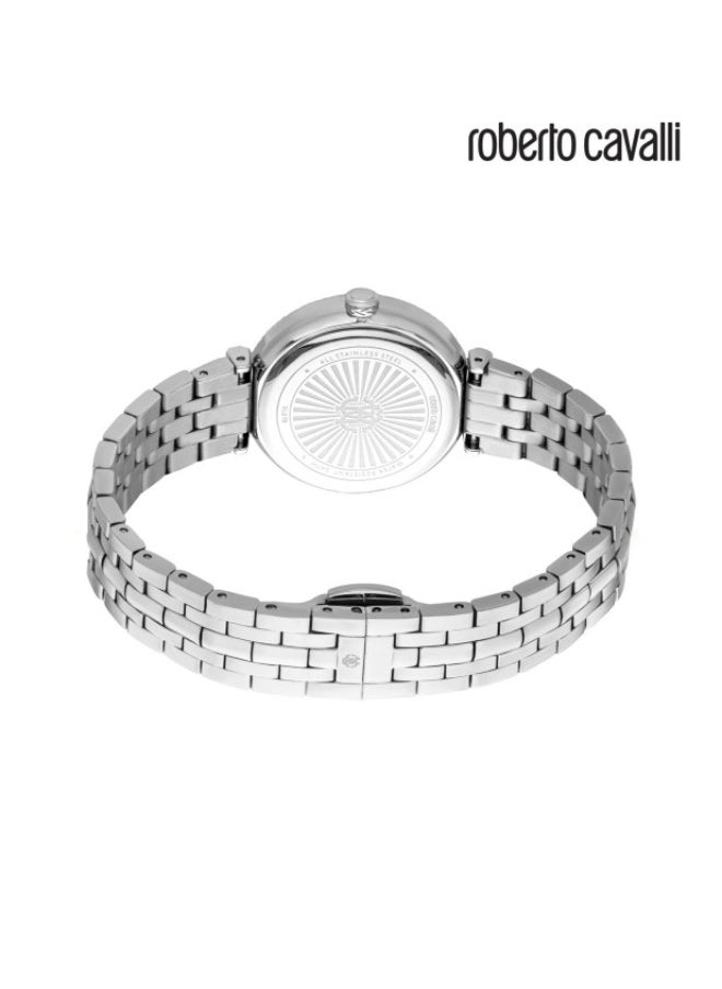 roberto cavalli ساعة يد نسائية أنالوج من الفولاذ المقاوم للصدأ RC5L078M0015 SET - 24 مم  - Image 5