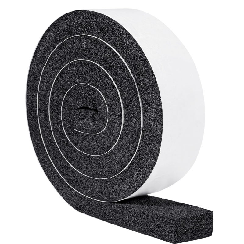 Yotache Open Cell Foam Air Conditioner WeatherStrip Seal Tape 2x1 Thick Adhesive with High Resilience Foam Cushion Strip 65 Feet Long