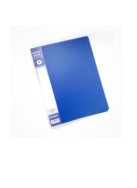 MAXI DISPLAY BOOK 20 POCKET BLUE