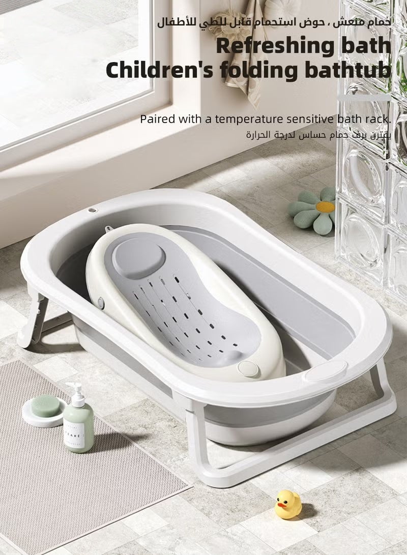 هوكور 5 جهاز كمبيوتر شخصي حمام الطفل حوض استحمام قابل للطي مع كرسي حمام الطفل + غطاء دش * 1 + غسيل الشعر كوب شامبو دش * 1 + فرشاة شامبو * 1 - Image 2