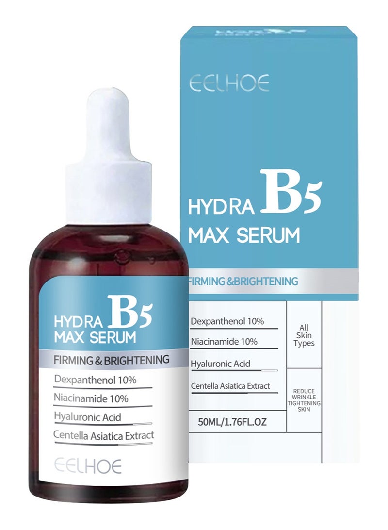 EELHOE Hydra B5 Max Serum,Vitamin B5 Serum with Niacinamide10%,Dexpanthenol 10% Hyaluronic Acid and Centella Asiatica Extract for Hydrating, Smooth Skin Texture/All Skin Type 1.76fl oz - Image 1