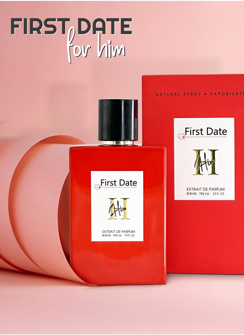 Linea De Bella - First Date Him EDP 85ML - Image 1