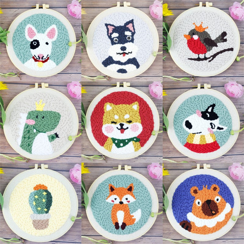 Russian Stamping Embroidery Diy Handmade Material Wrap Wool Embroidery Stamping Xiu Dun Embroidery Chinese And English Video - Image 2