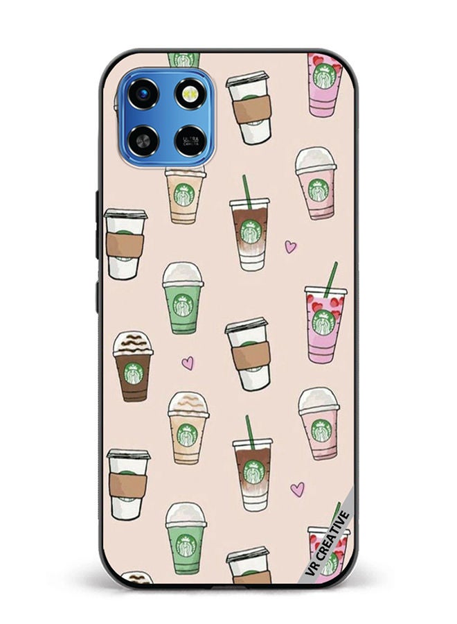 VR CREATIVE Protective Case Cover For Infinix Smart 6 HD Starbucks 2 Design Multicolour - Image 1