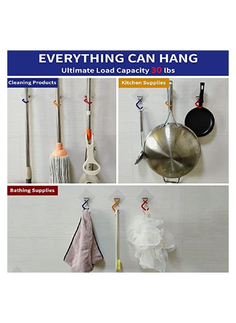 Mop and Broom Holder Wall Mount Broom Gripper Holds Self Adhesive No Drilling Super Anti-Slip Wall Mount Tool Racks Stainless Steel Mop and Broom Hooks Organizer - Image 5