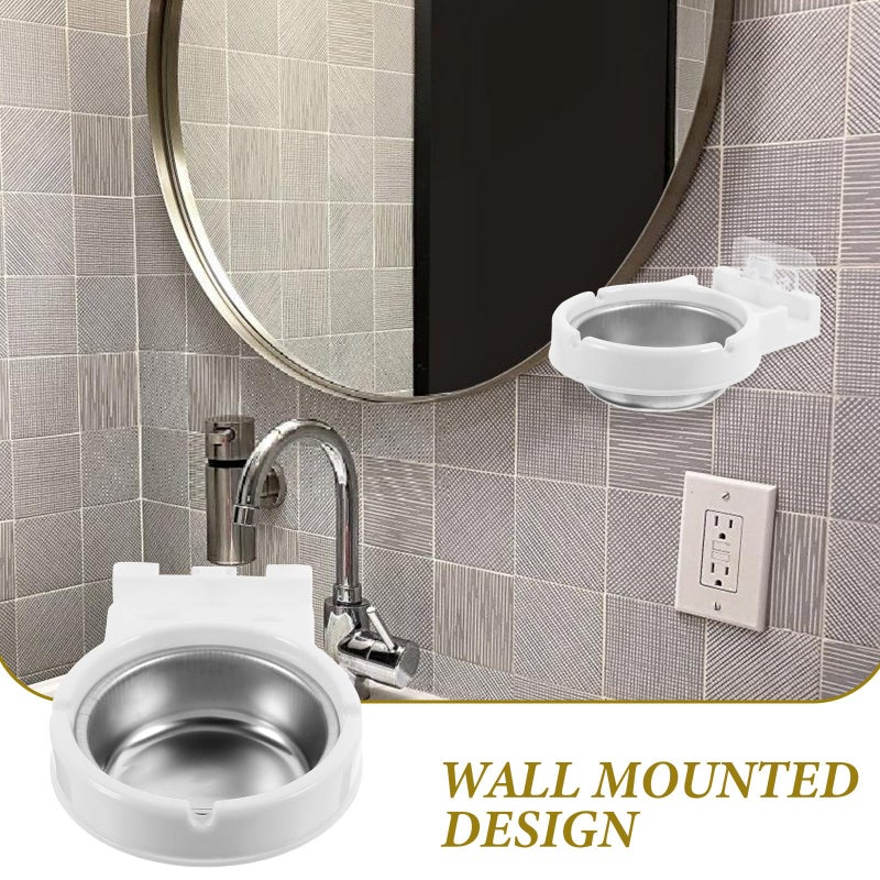 Stainless Steel Wall Mounted Ashtray With Lid Indoor Outdoor Smoke Resistant Container - Image 3