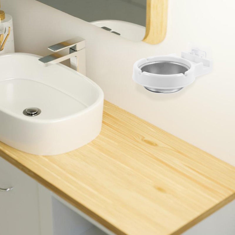 Stainless Steel Wall Mounted Ashtray With Lid Indoor Outdoor Smoke Resistant Container - Image 5
