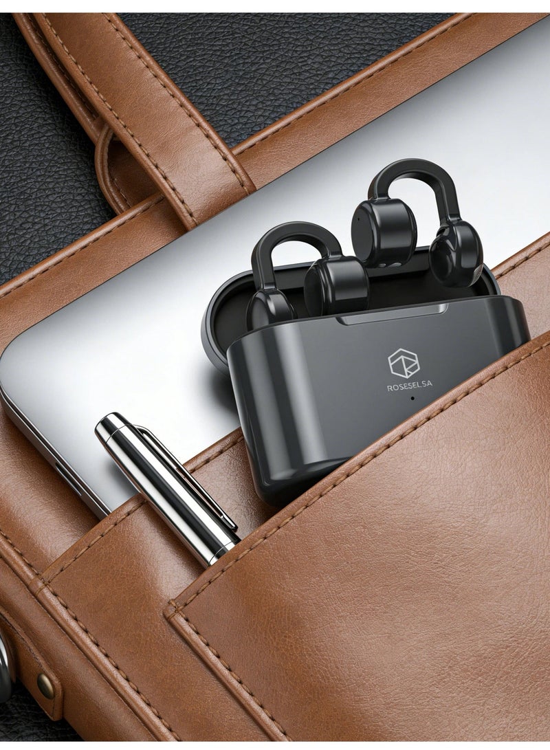 ROSESELSA OpenFree，Open-Ear ，Wireless TWS Bluetooth Earbuds LDAC Hi-Res 52H Playtime MIC AI Noise Reduction Ear Clip Non-In-Ear Clip On Headphones for Sports Running Office iOS Android - Image 2