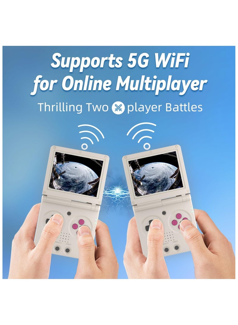 ANBERNIC  RG35XXSP Handheld Game Console  with 64G TF Card Preloaded Games 5532 Portable Gaming Console with 3.5 inch Screen 3300mAh Battery 5G WiFi Bluetooth HD Grey - Image 4