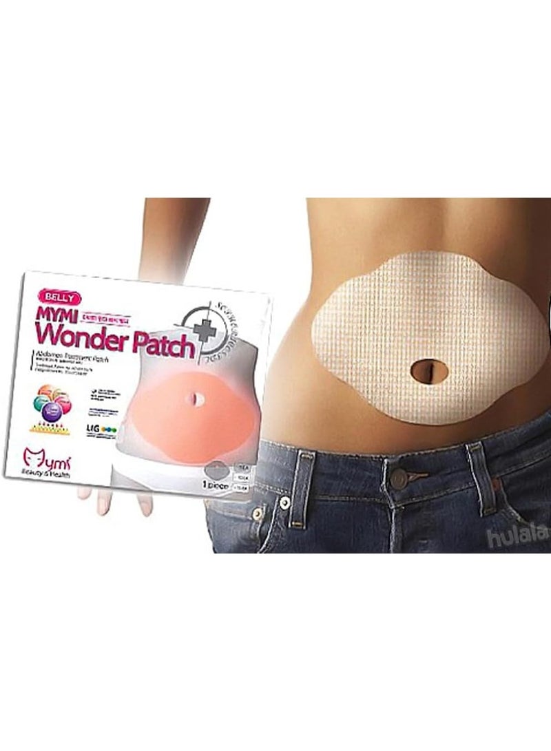 MYMI Korean Abdominal Patches – To tighten the abdomen and waist, reduce fat and sagging quickly and effortlessly | Effective formula for burning fat and sculpting the body with visible results from the first use – 5 patches - Image 1