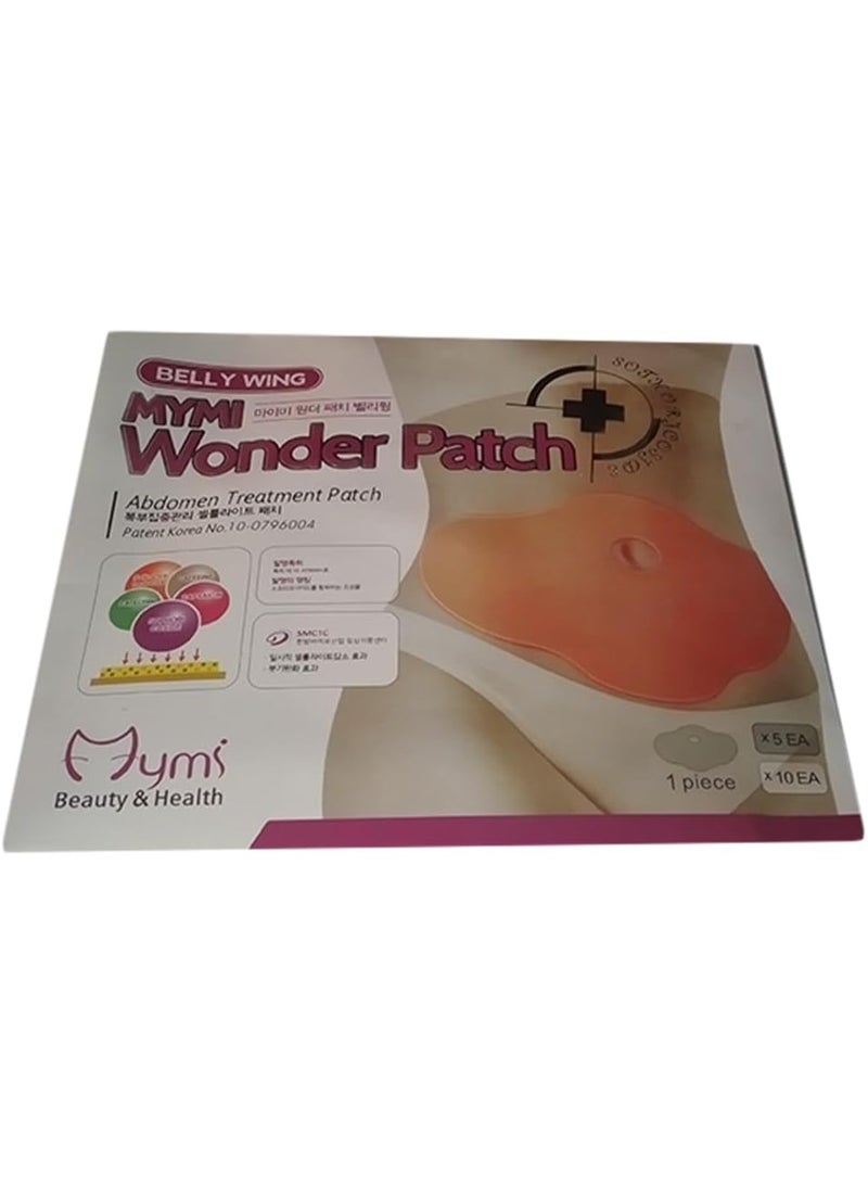 MYMI Korean Abdominal Patches – To tighten the abdomen and waist, reduce fat and sagging quickly and effortlessly | Effective formula for burning fat and sculpting the body with visible results from the first use – 5 patches - Image 2