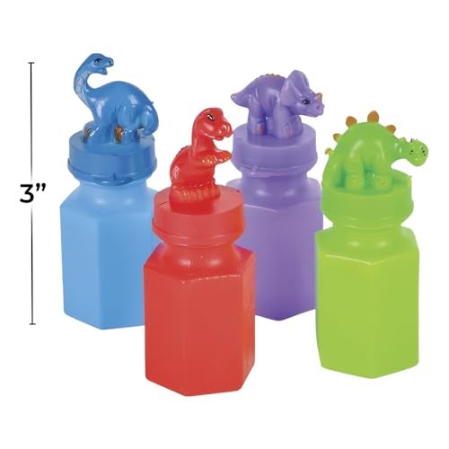 Rhode Island Novelty 3 Inch Dinosaur Bubble Bottles, Two Dozen per Order - Image 2