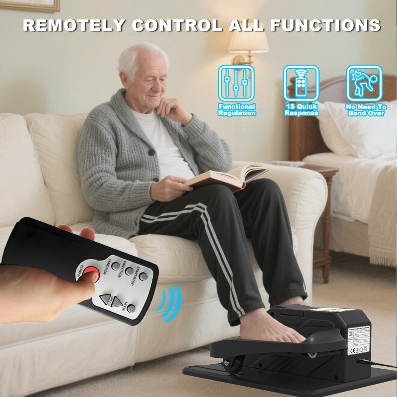 GEONEO Under Desk Elliptical Machine, Electric Ellipse Leg Exerciser for Senior, Quiet and Compact Electric Seated Pedal Exerciser for Home with Display Monitor, Remote Control and 12 Adjustable Speeds - Image 5