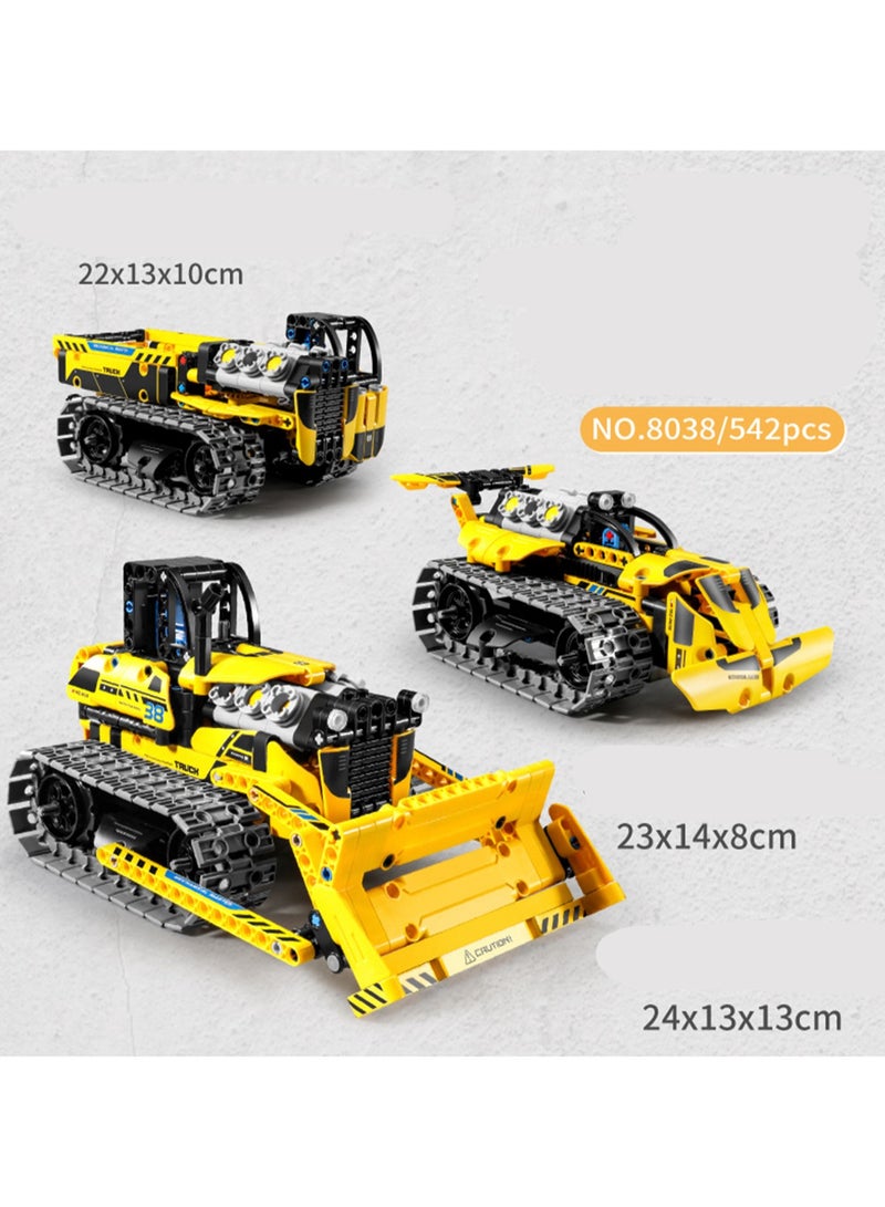 Remote Control Robot Assembly Kit for Kids Ages 6-12 - 3 in 1 STEM Project APP/RC Robot for Kids Ages 8-12 and Up, Creative Birthday Gift Toy for Boys and Girls (Engineering Bulldozer) - Image 2