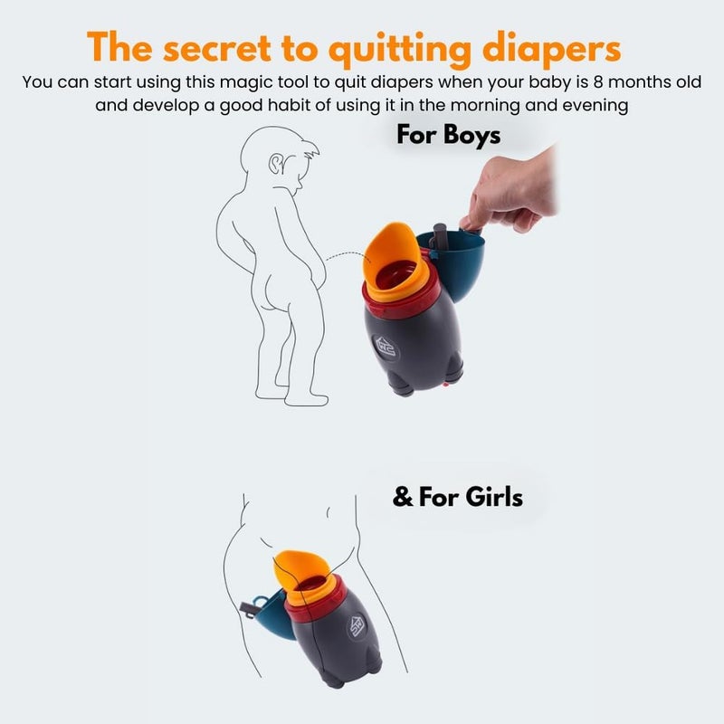 turtees Portable Baby Travel Urinal - 370ml Capacity, Leak-proof Design for Boys and Girls - Image 2