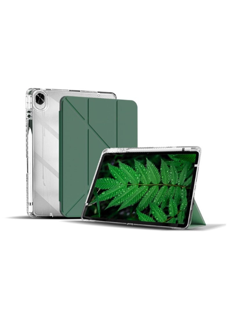 Case for  Honor Pad X9 11.5 Inch， Triple Fold Y-shaped Design, Multi Angle, Leather Tablet Cover With Pen Slot, Automatic Wake-up/sleep,Green - Image 1