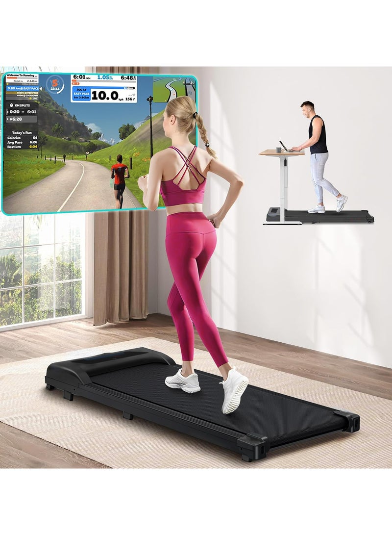 RUIYADA Upgraded Walking Pad Treadmill, Smart Walking Pad, Quiet Under Desk Treadmill for Home Use, Remote Control & App-Enabled, No Assembly Required, Fitness Data Recording  - Image 1
