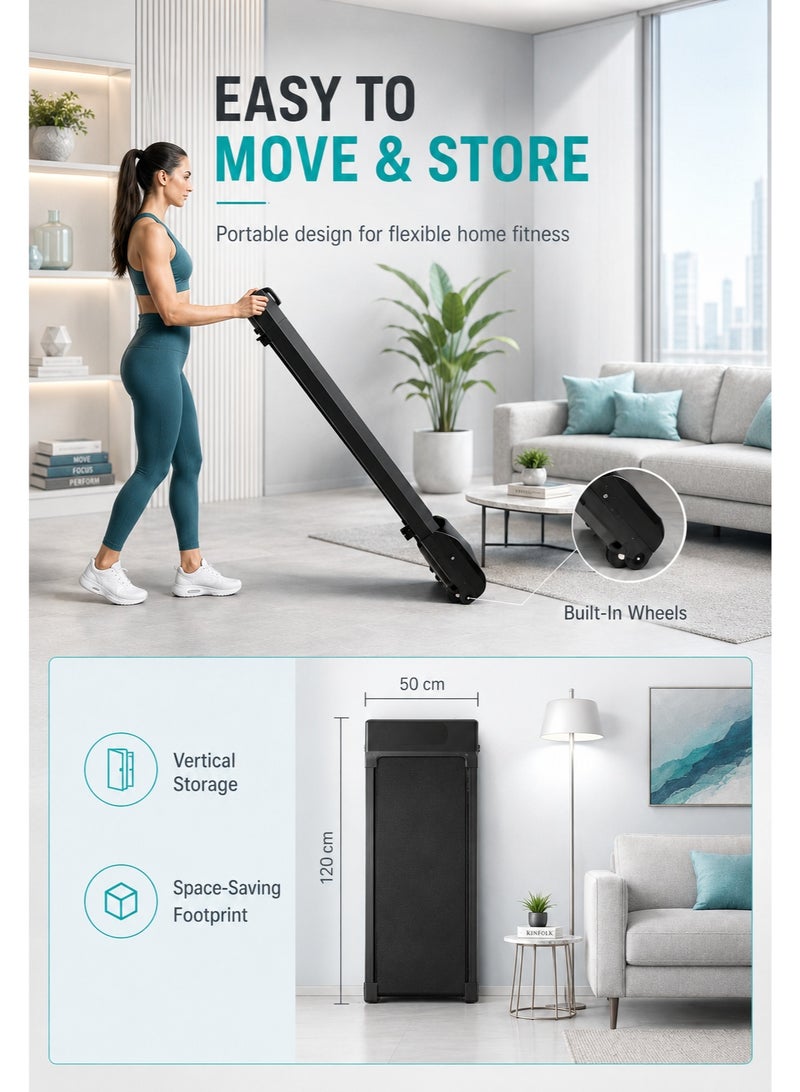 RUIYADA Upgraded Walking Pad Treadmill, Smart Walking Pad, Quiet Under Desk Treadmill for Home Use, Remote Control & App-Enabled, No Assembly Required, Fitness Data Recording - Image 4