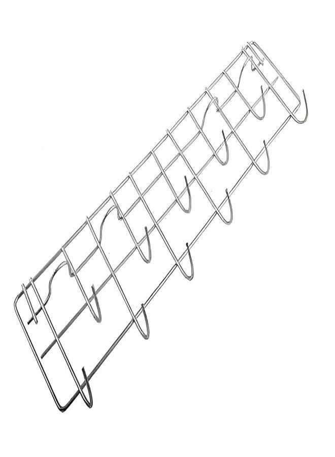 EvoFlex Wall-Mounted Utensil Rack, Stainless Steel Kitchen Organiser, 35 cm x 9 cm, 11-Hook Storage, Wall Mount, - Image 3