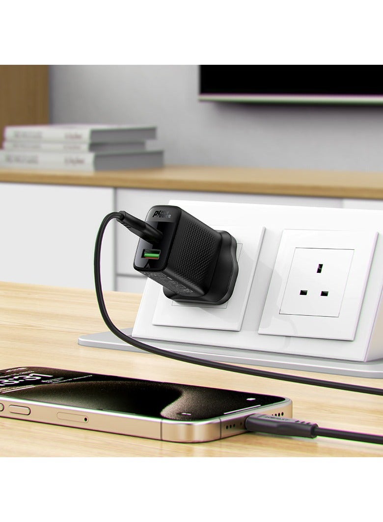 أسيفاست شاحن حائط سريع الشحن A99 PD30W (1xUSB-C + 1xUSB-A) المملكة المتحدة - Image 5