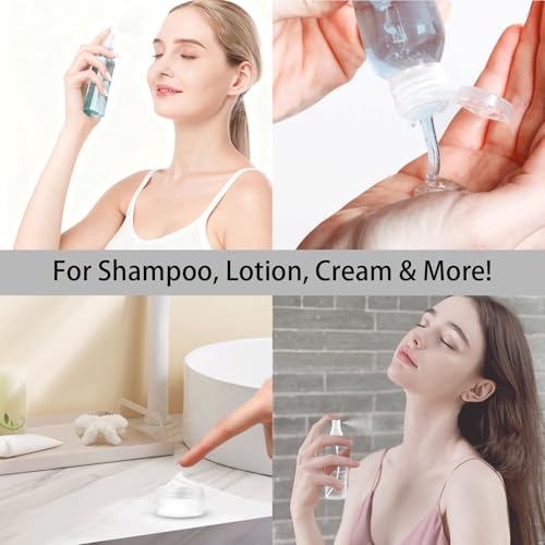 Ninsula 8Pcs Travel Bottles Set, TSA Approved Travel Size Toiletries, Reusable Leak Proof Cosmetic Containers for Shampoo, Conditioner, Cream -Women Men Travel Essentials - Image 5
