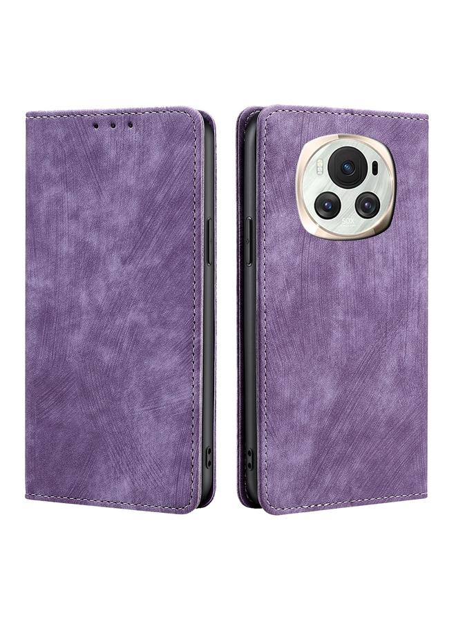 S-TOP Case For Honor Magic6 RFID Anti-theft Brush Magnetic Leather Phone Case - Image 1