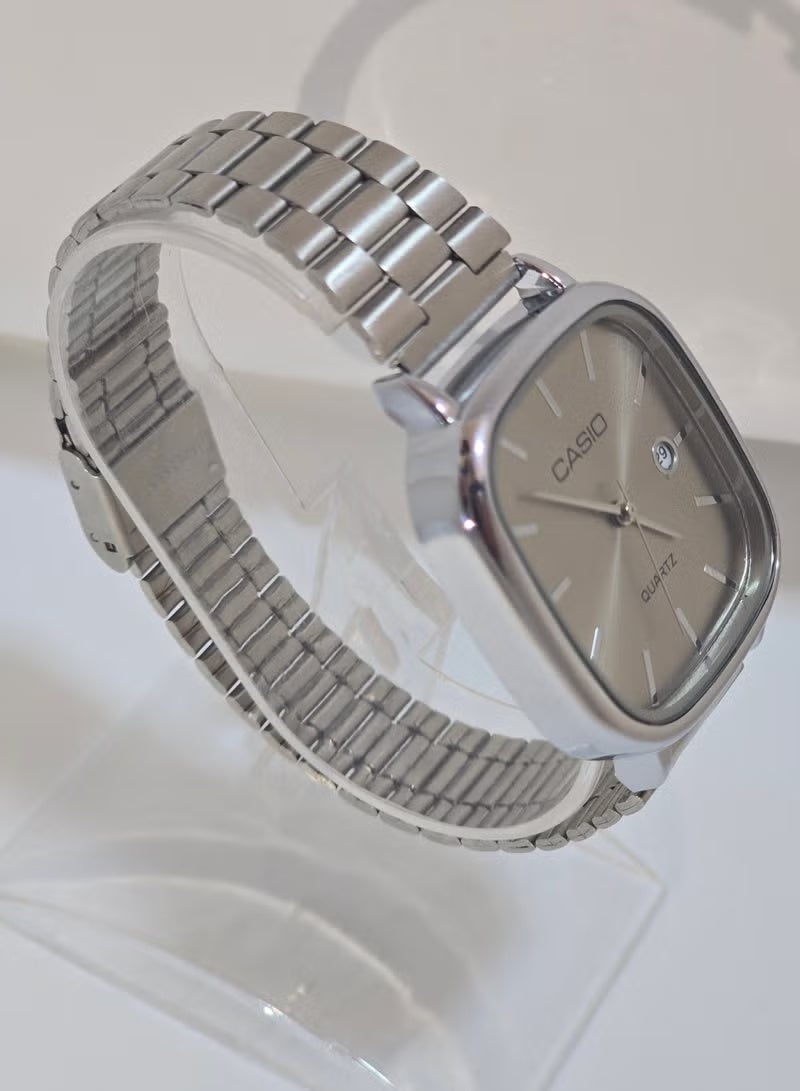كاسيو ساعة كاسيو للجنسين أنالوج من الفولاذ المقاوم للصدأ - فضي - Image 3