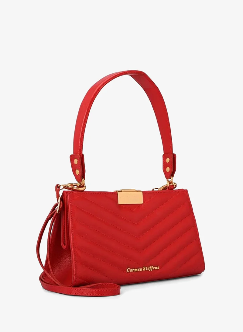Red Ruby Quilted Shoulder Bag