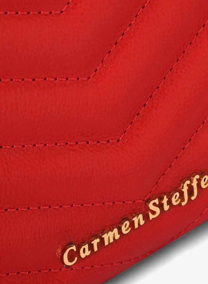 Carmen Steffens  Red Ruby Quilted Shoulder Bag for Women | Best Price UAE