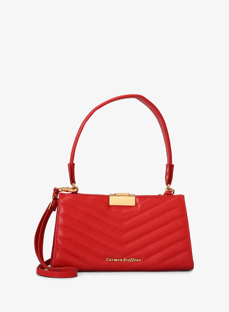 Carmen Steffens  Red Ruby Quilted Shoulder Bag for Women | Best Price UAE