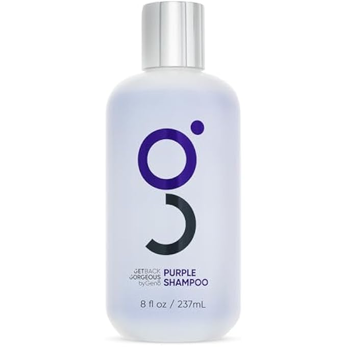 Get Back Gorgeous PURPLE SHAMPOO FOR BLONDE HAIR BY GBG  BLONDE SHAMPOO INSTANTLY ELIMINATE BRASSINESS & YELLOWS - BRIGHTEN BLONDE, SILVER & GREY W/CELEBRITY STYLIST CREATED PURPLE TONING SHAMPOO  8OZ - Image 1