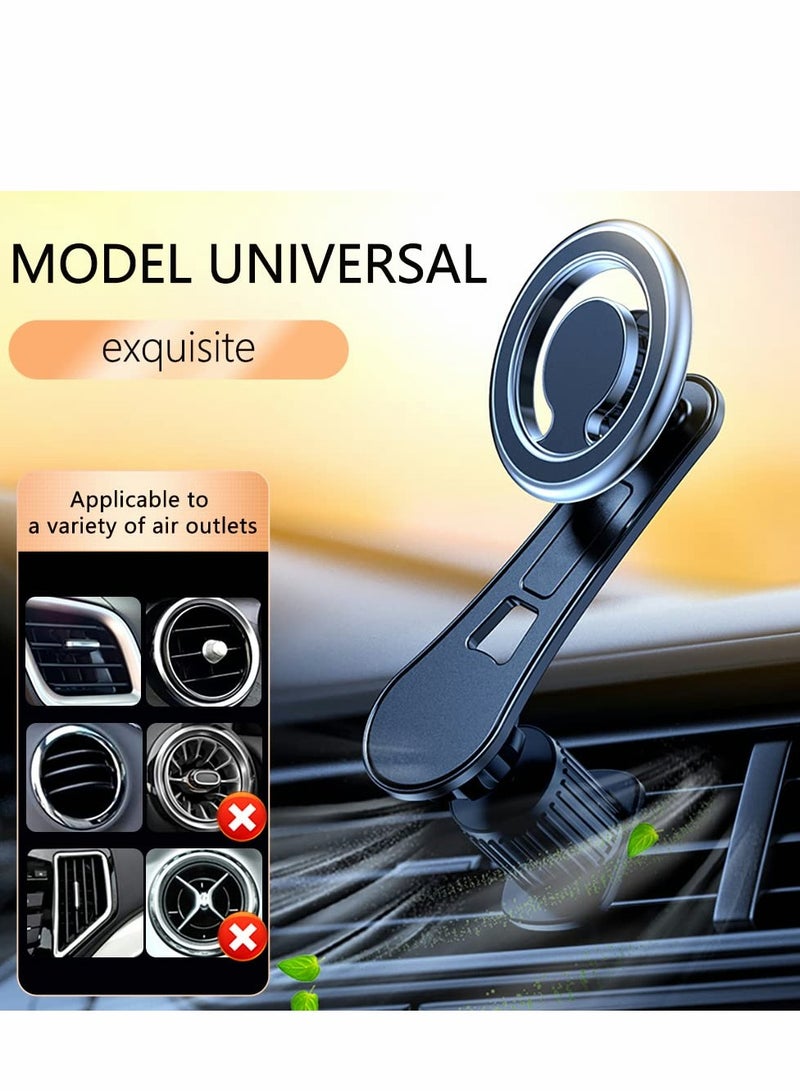 MagSafe Compatible 360 Degree Rotating Magnetic Car Phone Mount Universal Holder for iPhone 12 13 14 Pro Max and All Smartphones Black - Image 3