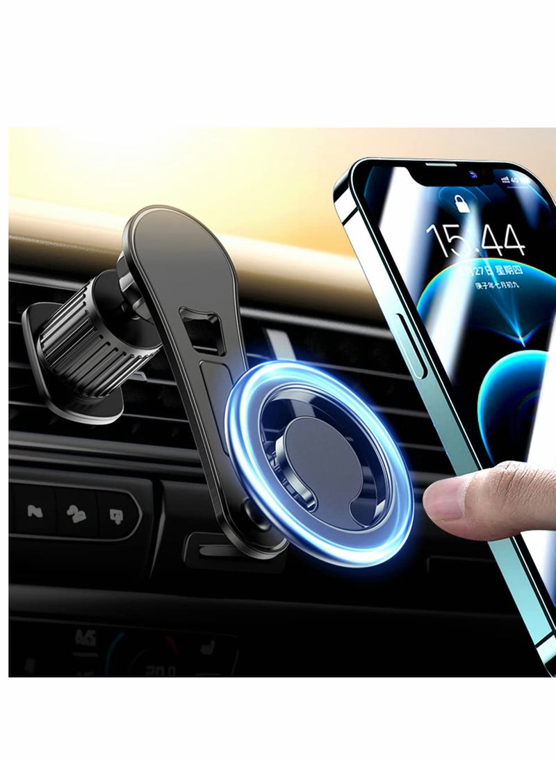MagSafe Compatible 360 Degree Rotating Magnetic Car Phone Mount Universal Holder for iPhone 12 13 14 Pro Max and All Smartphones Black - Image 1