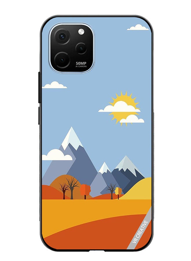 VR CREATIVE Protective Case Cover For Huawei Enjoy 50z Mountains Abstract Design Multicolour - Image 1
