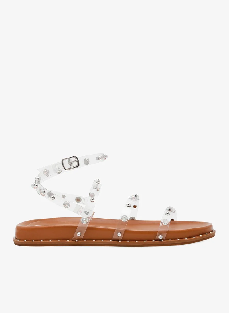 Steve madden stormie women's clear flat sandals