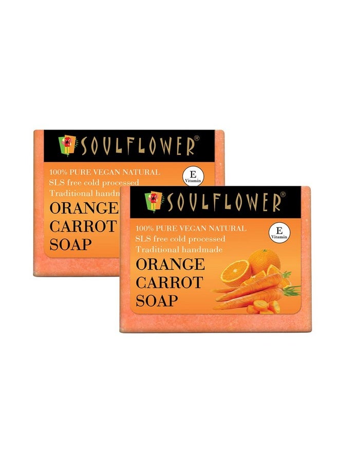 Soulflower - Orange Carrot Soap Pack Of 2 (150G Each) - Image 1