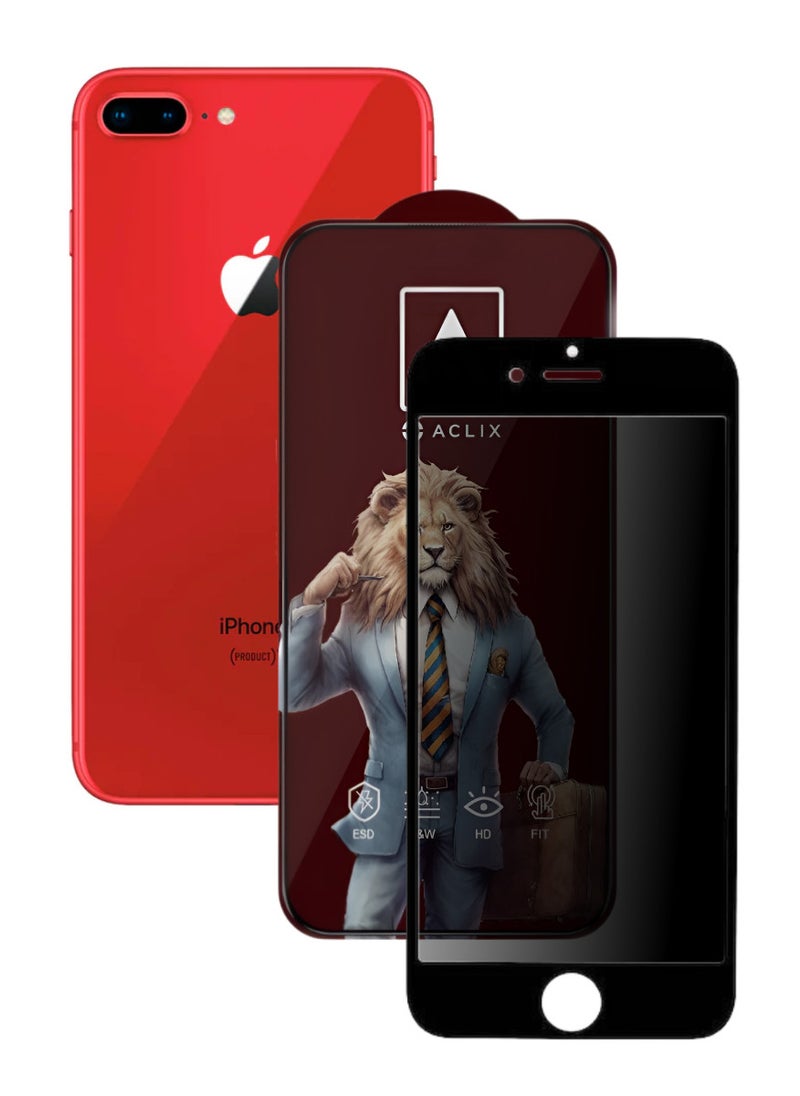 ACLIX Antistatic ESD Dustproof Premium Quality High Definition Anti-Spy Privacy Tempered Glass Screen Protector Designed For  iPhone 8 Plus - Image 1
