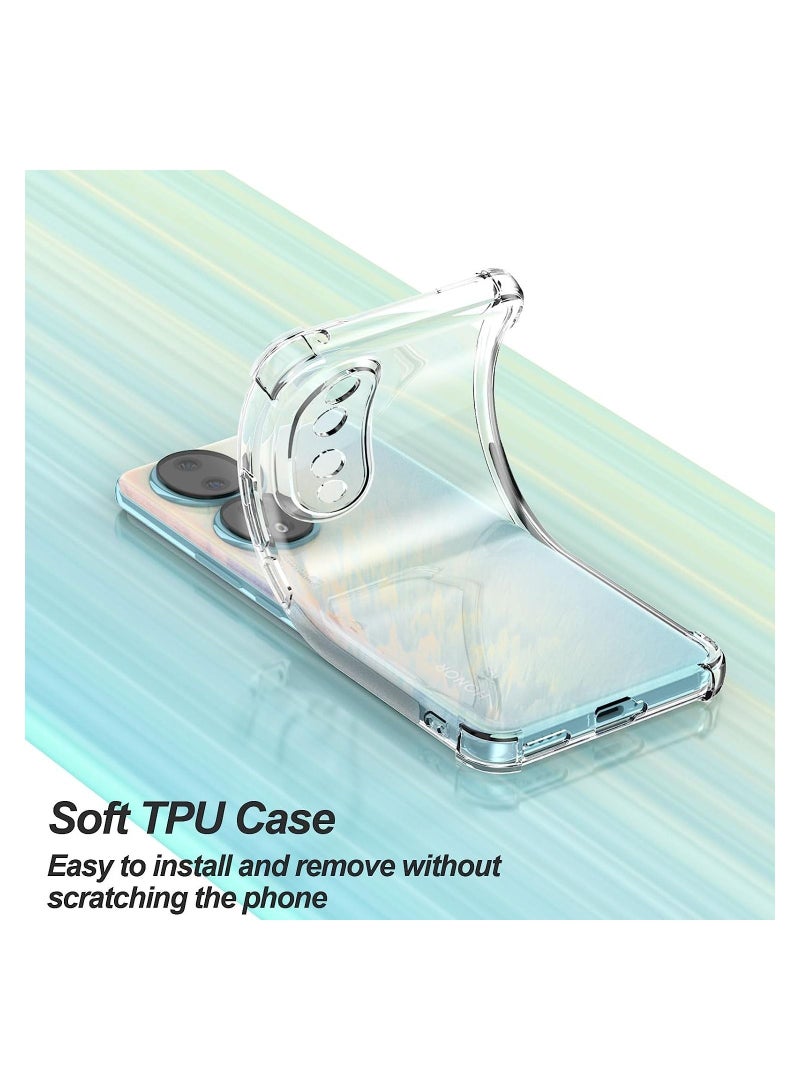 Case for Honor 90 Clear Cover Shockproof flexible TPU Bumper Cover Transparent Anti scratch Cover Full Camera Protection designed for Honor 90  - Image 4