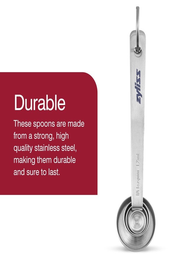 Zyliss Premium Stainless Steel Measuring Spoons - Stainless Steel Measuring Spoon Set - Dry Ingredient Nesting Measuring Spoons - Premium Bakeware & Kitchen Tools - 4 Piece - Image 3