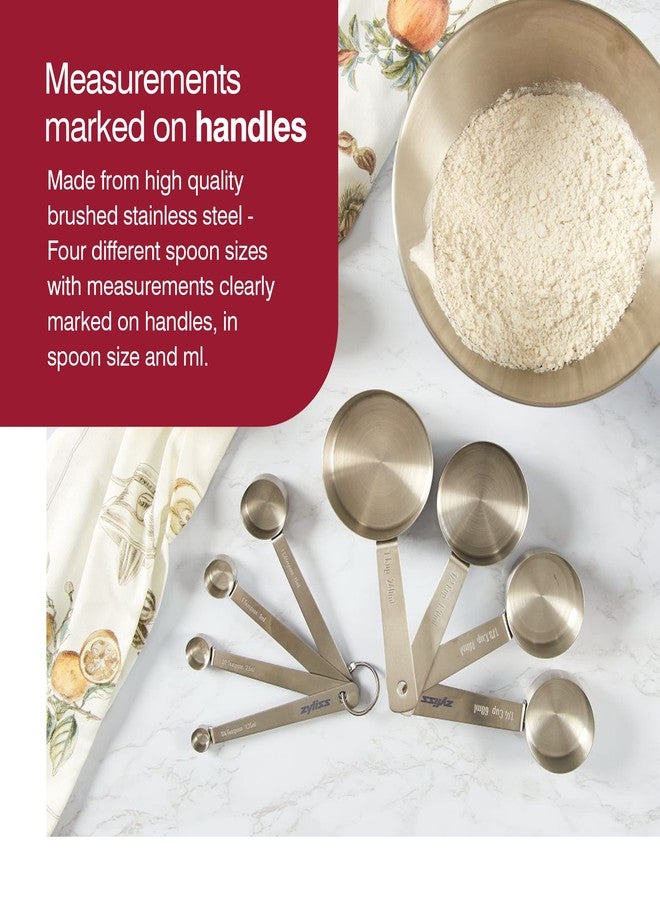 Zyliss Premium Stainless Steel Measuring Spoons - Stainless Steel Measuring Spoon Set - Dry Ingredient Nesting Measuring Spoons - Premium Bakeware & Kitchen Tools - 4 Piece - Image 5