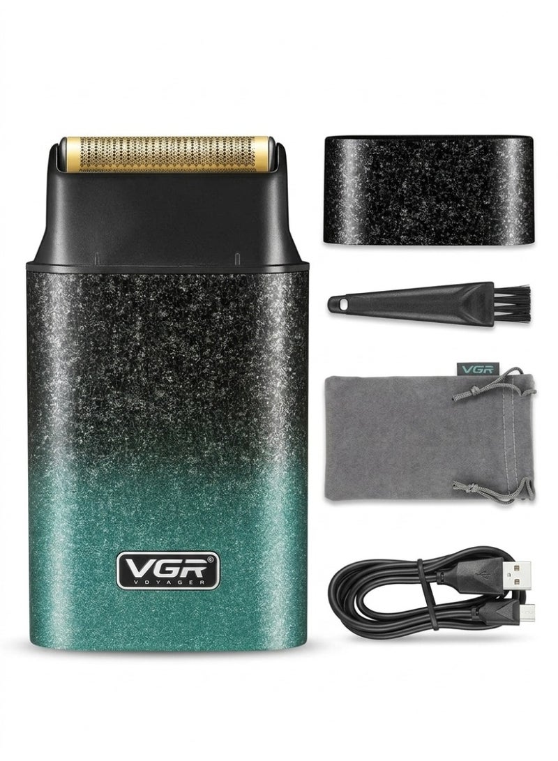 VGR Portable Electric Foil Shaver V-326  4500 RPM – Ultra-Close Shaving for Clean Finishes & Precision Grooming Compact Men’s Shaver with Stainless Steel Blades, USB Charging & Travel Kit for Professional Results Anywhere Multicolor - Image 3