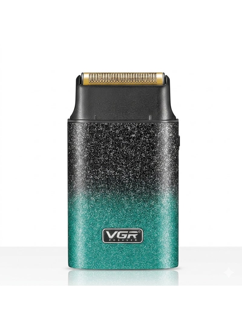 VGR Portable Electric Foil Shaver V-326  4500 RPM – Ultra-Close Shaving for Clean Finishes & Precision Grooming Compact Men’s Shaver with Stainless Steel Blades, USB Charging & Travel Kit for Professional Results Anywhere Multicolor - Image 2