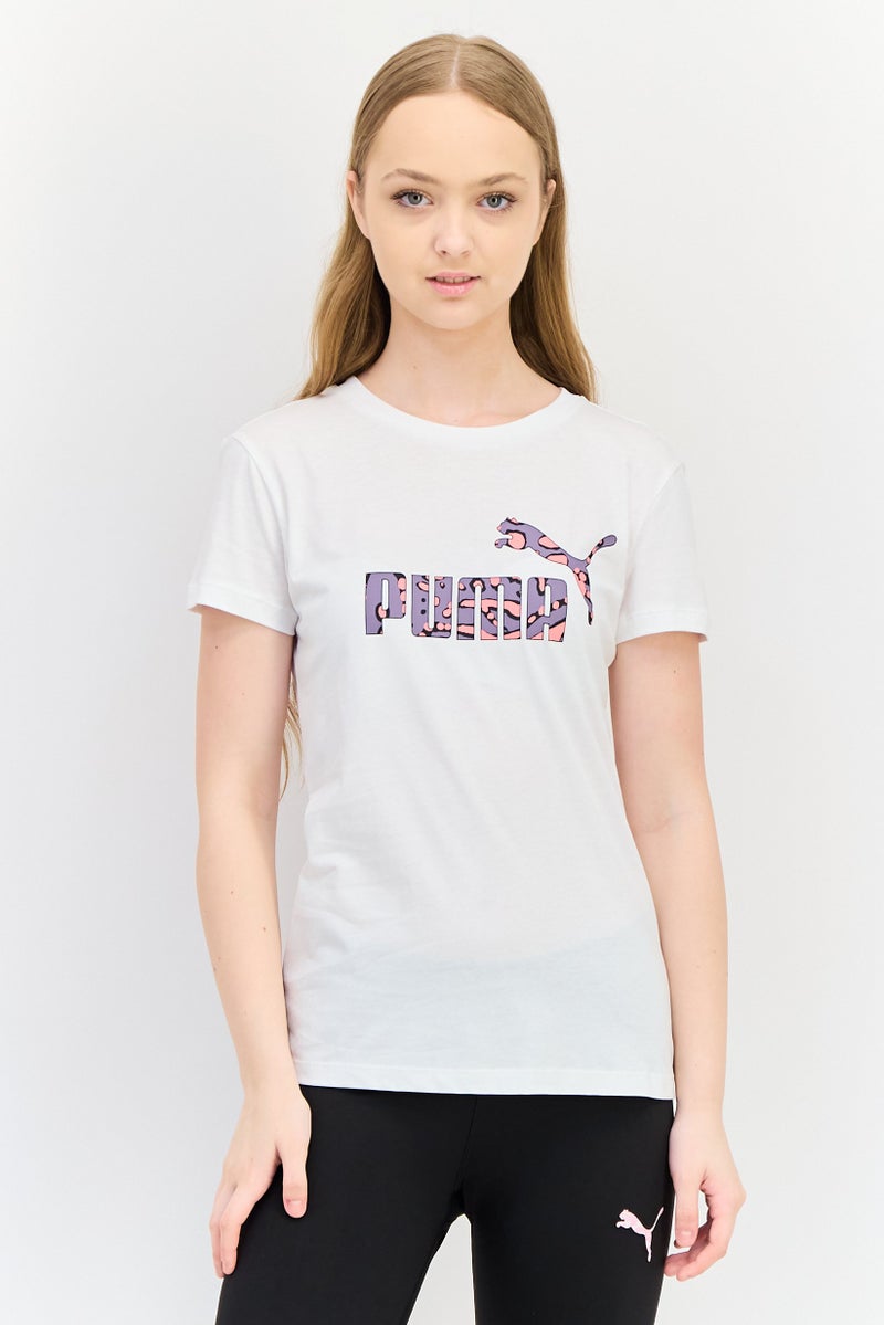 PUMA Women Sportswear Fit Short Sleeves Outdoor T-Shirt, White - Image 1