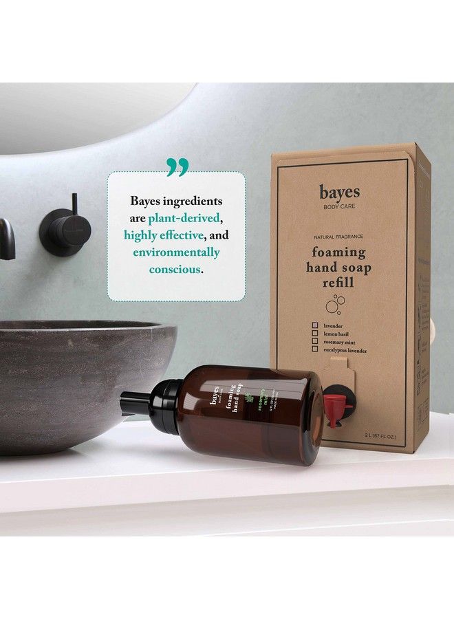 Bayes Foaming Hand Soap Plantderived Aromatic And Nourishing Hand Wash Infused With Natural Essential Oils Usda Certified Biobased 12 Ounce Rosemary Mint 3 Pack - Image 4