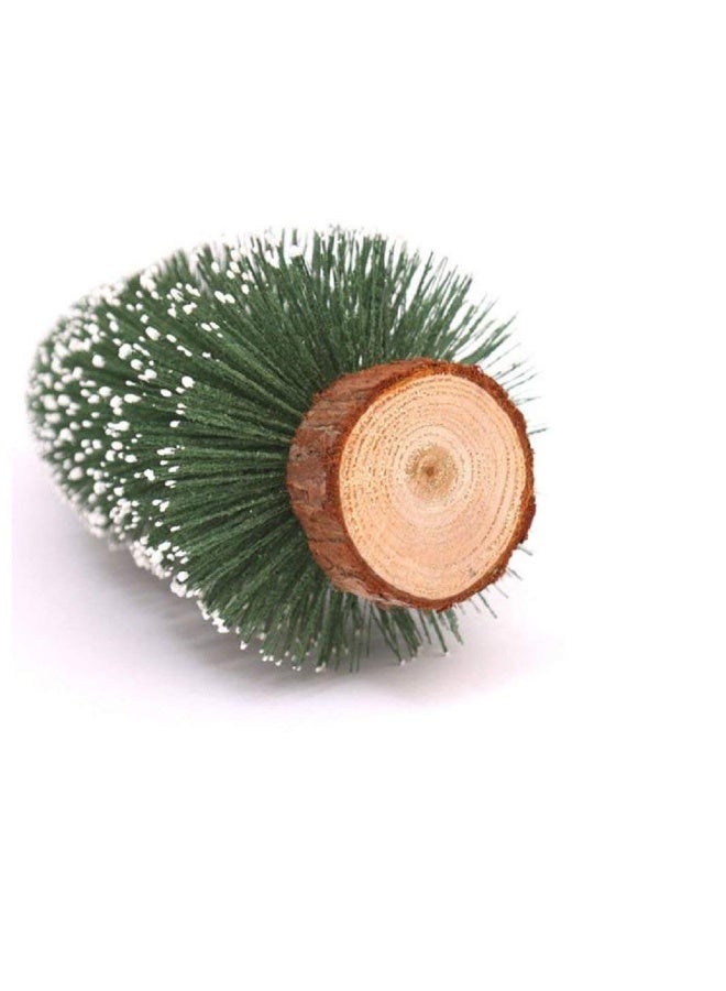 Home Care شجرة عيد الميلاد الصغيرة - 15 سم زينة طاولة من الصنوبر مع قاعدة خشبية | شجرة عيد الميلاد المصغرة للمنزل والمكتب وزينة غرفة المعيشة في العطلات - Image 2