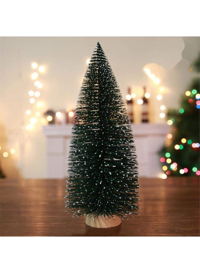 Home Care شجرة عيد الميلاد الصغيرة - 15 سم زينة طاولة من الصنوبر مع قاعدة خشبية | شجرة عيد الميلاد المصغرة للمنزل والمكتب وزينة غرفة المعيشة في العطلات - Image 1