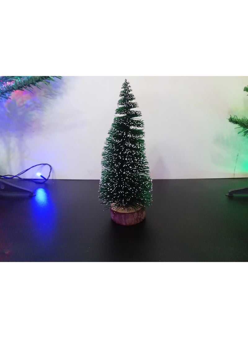 Home Care شجرة عيد الميلاد الصغيرة - 15 سم زينة طاولة من الصنوبر مع قاعدة خشبية | شجرة عيد الميلاد المصغرة للمنزل والمكتب وزينة غرفة المعيشة في العطلات - Image 4