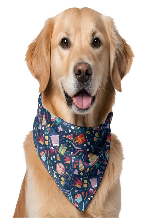 W Brings XL Dog Bandana for Dogs | This Stunning Gorgeous Design Dog Bandana Scarf is Perfect Styling Accessory for Extra Large Dogs. (XL (Extra Large), Bday Pudding) - Image 1