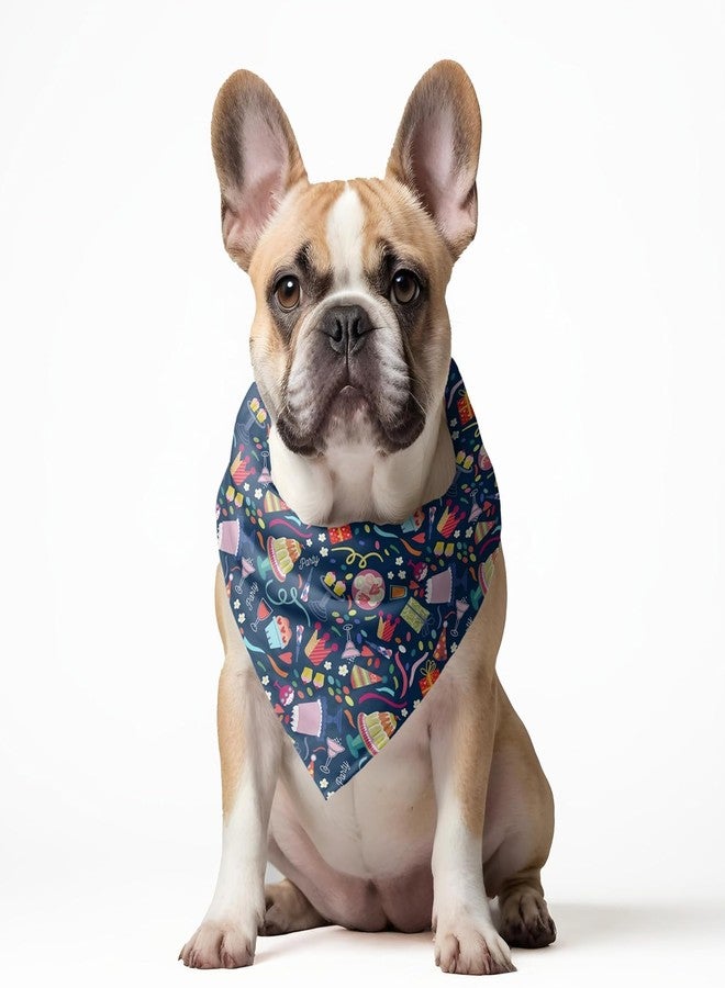 W Brings XL Dog Bandana for Dogs | This Stunning Gorgeous Design Dog Bandana Scarf is Perfect Styling Accessory for Extra Large Dogs. (XL (Extra Large), Bday Pudding) - Image 3